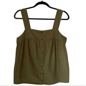 Old Navy Sleeveless Button-Front Twill Size Medium